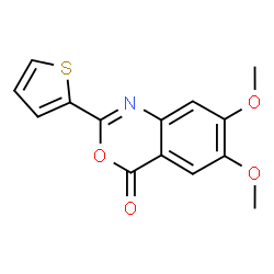 6,7-Dimethoxy-2-(2-thienyl)-4H-3,1-benzoxazin-4-one结构式