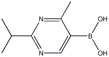(2-异丙基-4-甲基嘧啶-5-基)硼酸结构式
