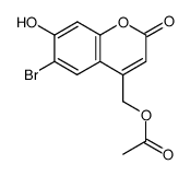 6-Bromo-7-hydroxycoumarin-4-ylmethyl acetate结构式