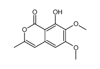 8-hydroxy-6,7-dimethoxy-3-methylisochromen-1-one结构式