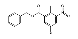 5-fluoro-2-methyl-3-nitrobenzoic acid benzyl ester Structure