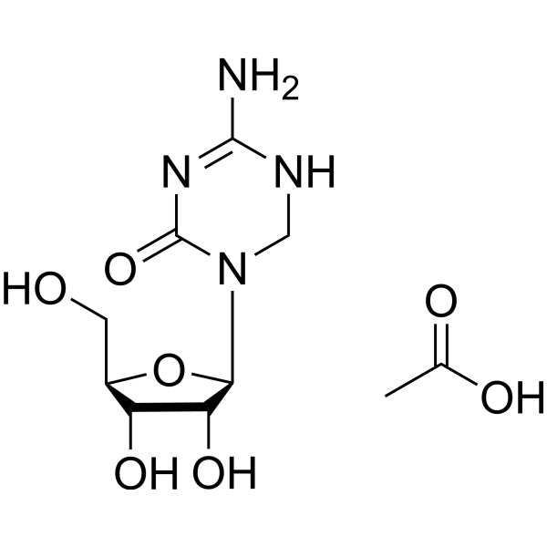 Dihydro-5-azacytidine acetate结构式