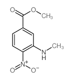 3-(甲氨基)-4-硝基苯甲酸甲酯结构式
