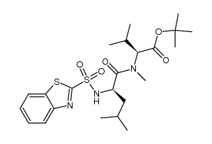 (S)-tert-butyl 2-((R)-2-(benzo[d]thiazole-2-sulfonamido)-N,4-dimethylpentanamido)-3-methylbutanoate结构式