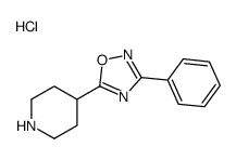 4-(3-苯基-1,2,4-噁二唑-5-基)哌啶盐酸盐结构式