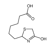 (-)-4-Oxo-2-thiazolidinehexanoic acid结构式