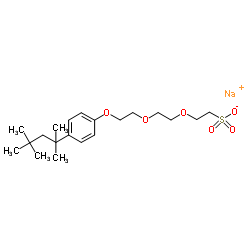 sodium 2-[2-[2-[4-(1,1,3,3-tetramethylbutyl)phenoxy]ethoxy]ethoxy]ethanesulphonate structure