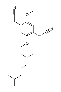 2-甲氧基-5-(37-二甲基辛氧基)苯基-1,4-二乙腈结构式