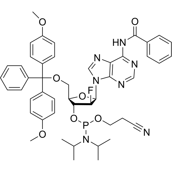 2’-Fluoro-2’-deoxy-ara-A(Bz)-3’-phosphoramidite Structure