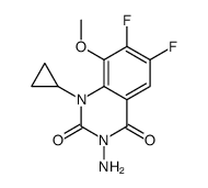 3-amino-1-cyclopropyl-6,7-difluoro-8-methoxyquinazoline-2,4-dione Structure