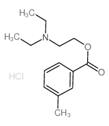 Benzoic acid, 3-methyl-, 2-(diethylamino)ethyl ester, hydrochloride Structure