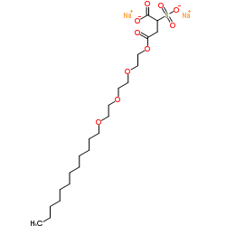 月桂醇聚氧乙烯醚磺基琥珀酸酯二钠结构式