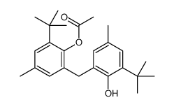 [2-tert-butyl-6-[(3-tert-butyl-2-hydroxy-5-methylphenyl)methyl]-4-methylphenyl] acetate Structure