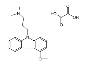 2-hydroxy-2-oxoacetate,3-(4-methoxycarbazol-9-yl)propyl-dimethylazanium Structure