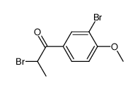 2-bromo-1-(3-bromo-4-methoxy-phenyl)-propan-1-one结构式