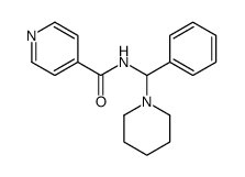 N-[phenyl(piperidin-1-yl)methyl]pyridine-4-carboxamide结构式
