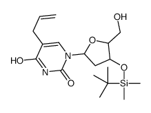 1-[(2R,4S,5R)-4-[tert-butyl(dimethyl)silyl]oxy-5-(hydroxymethyl)oxolan-2-yl]-5-prop-2-enylpyrimidine-2,4-dione结构式