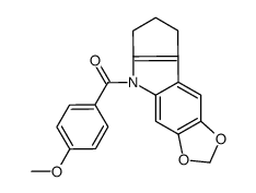 5,6,7,8-Tetrahydro-5-(p-anisoyl)cyclopenta[b]-1,3-dioxolo[4,5-f]indole结构式