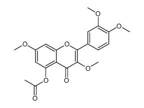 quercetin 3,7,3',4'-tetramethyl ether-5-acetate结构式