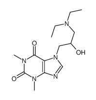 7-[3-(diethylamino)-2-hydroxypropyl]-1,3-dimethylpurine-2,6-dione结构式