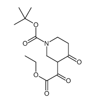 2-氧代-2-(1-Boc-4-氧代-3-哌啶)乙酸乙酯结构式
