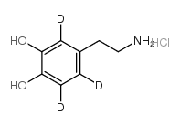 2-(3,4-dihydroxyphenyl-d3)ethylamine hcl Structure