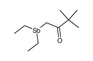1-(diethylstibanyl)-3,3-dimethylbutan-2-one结构式