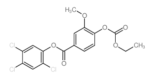 (2,4,5-trichlorophenyl) 4-ethoxycarbonyloxy-3-methoxy-benzoate结构式