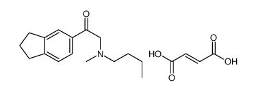 butyl-[2-(2,3-dihydro-1H-inden-5-yl)-2-oxoethyl]-methylazanium,(Z)-4-hydroxy-4-oxobut-2-enoate结构式