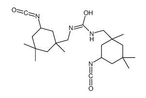 N,N-双[(5-异氰酸基-1,3,3-三甲基环己基)甲基]脲结构式