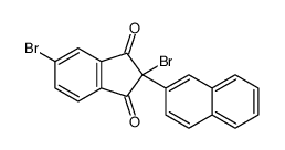 2,5-dibromo-2-naphthalen-2-ylindene-1,3-dione结构式