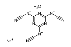 sodium tricyanomelaminate trihydrate Structure