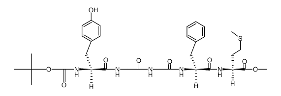 methyl N-tert-butoxycarbonyl-L-tyrosyldiglycyl-L-phenylalanyl-L-methioninate结构式