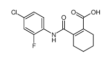 2-(4-chloro-2-fluorophenylaminocarbonyl)-1-cyclohexene-1-carboxylic acid Structure
