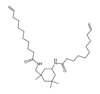 Undec-10-enoic acid (1,3,3-trimethyl-5-undec-10-enoylamino-cyclohexylmethyl)-amide Structure