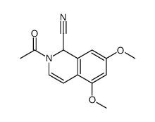 2-acetyl-5,7-dimethoxy-1H-isoquinoline-1-carbonitrile结构式