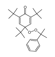 2,4,6-tri-tert-butyl-4-(1-methyl-1-phenyl-ethylperoxy)-cyclohexa-2,5-dienone结构式