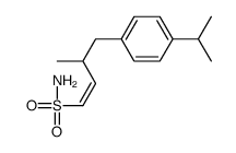 3-methyl-4-(4-propan-2-ylphenyl)but-1-ene-1-sulfonamide结构式