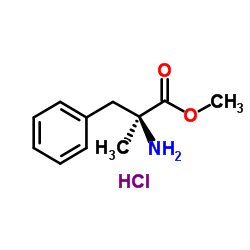 Methyl α-methyl-L-phenylalaninate hydrochloride (1:1) structure