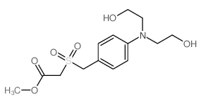 methyl 2-[[4-(bis(2-hydroxyethyl)amino)phenyl]methylsulfonyl]acetate结构式