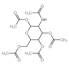 1,3,4,6-四-O-乙酰基-2-乙酰氨基-2-脱氧-BETA-D-吡喃甘露糖结构式