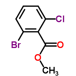 2-溴-6-氯苯甲酸甲酯结构式