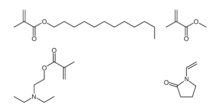 2-(diethylamino)ethyl 2-methylprop-2-enoate,dodecyl 2-methylprop-2-enoate,1-ethenylpyrrolidin-2-one,methyl 2-methylprop-2-enoate Structure