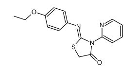 2-(4-ethoxyphenyl)imino-3-pyridin-2-yl-1,3-thiazolidin-4-one Structure