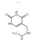 2,4(1H,3H)-Pyrimidinedione,5-[(2-methylhydrazinyl)methyl]-, hydrochloride (1:1)结构式