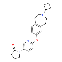 1-(6-((3-CYCLOBUTYL-2,3,4,5-TETRAHYDRO-1H-BENZO[D]AZEPIN-7-YL)OXY)PYRIDIN-3-YL)PYRROLIDIN-2-ONE结构式
