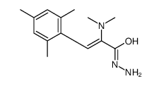 (E)-2-(dimethylamino)-3-(2,4,6-trimethylphenyl)prop-2-enehydrazide结构式
