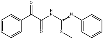 N-(Benzoylcarbonyl)-N'-phenylcarbamimidothioic acid methyl ester结构式