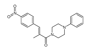 (E)-2-methyl-3-(4-nitrophenyl)-1-(4-phenylpiperazin-1-yl)prop-2-en-1-one结构式