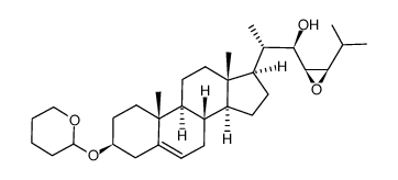 (22R,23R,24R)-23,24-epoxy-3β-tetrahydropyranyloxycholest-5-en-22-ol结构式